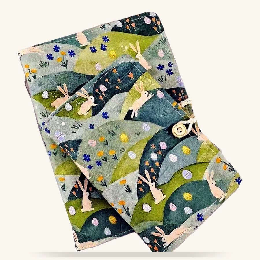 Bunny Meadow Wrap Notebook, clean hero product view