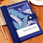 Leaf Pattern Refillable Planner Cover close-up detail showing product construction