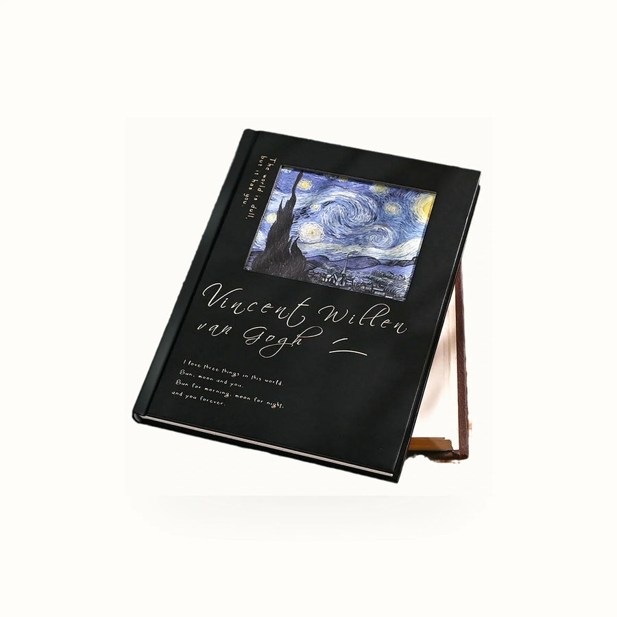 Black Vintage Window Hardcover Journal.