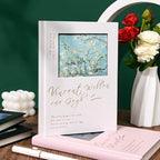 Vintage Window Hardcover Journal styled on a gallery table.