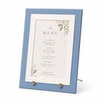 Dusty Blue Wedding Menu Card Holder | 5x7 Dinner Menu Frame Display