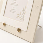 Ivory Wedding Menu Card Holder | 5x7 Dinner Menu Frame Display