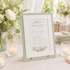 Sage Green Wedding Menu Card Holder | 5x7 Dinner Menu Frame Display